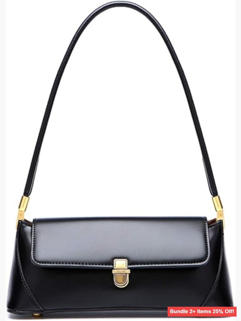 Small Leather Hobo Shoulder Bag with Buckle Closure Mini Tote Purse
